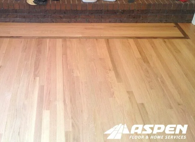 Light oak floor refinished in a Denver living space