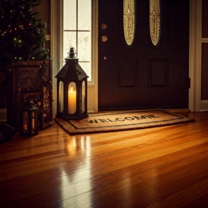 Protective coating applied to a hardwood floor as part of seasonal maintenance