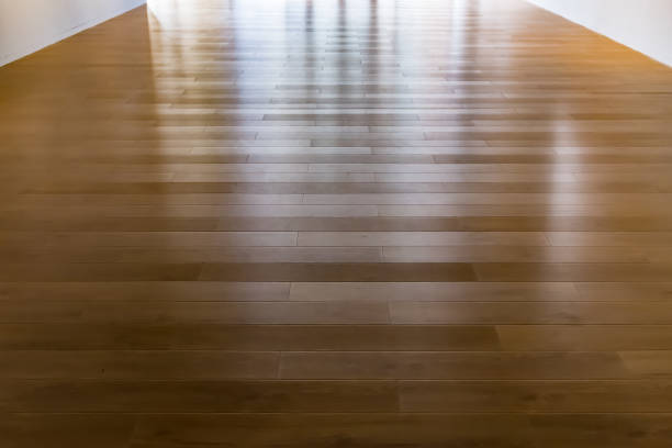 Beautifully sanded and refinished hardwood floor showcasing smooth finish