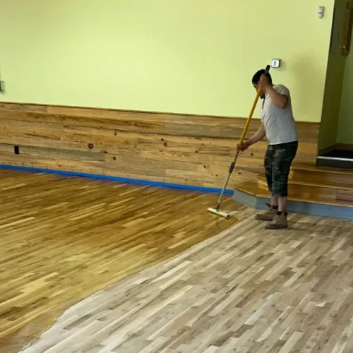 Expert-wood-flooring-staining-process-in-Denver-Colorado